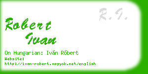 robert ivan business card